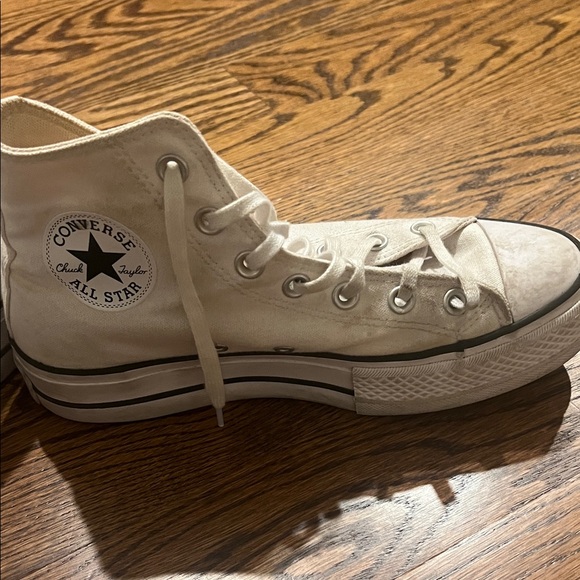 Converse All Star High-Top in Cream - Picture 1 of 5